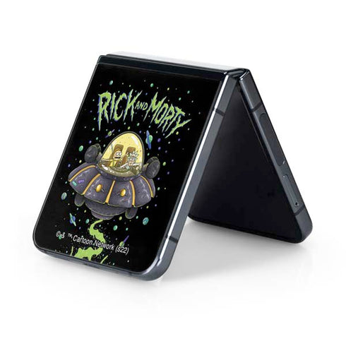 Adult Swim Rick and Morty Spaceship Galaxy Z Flip5 5G Skin